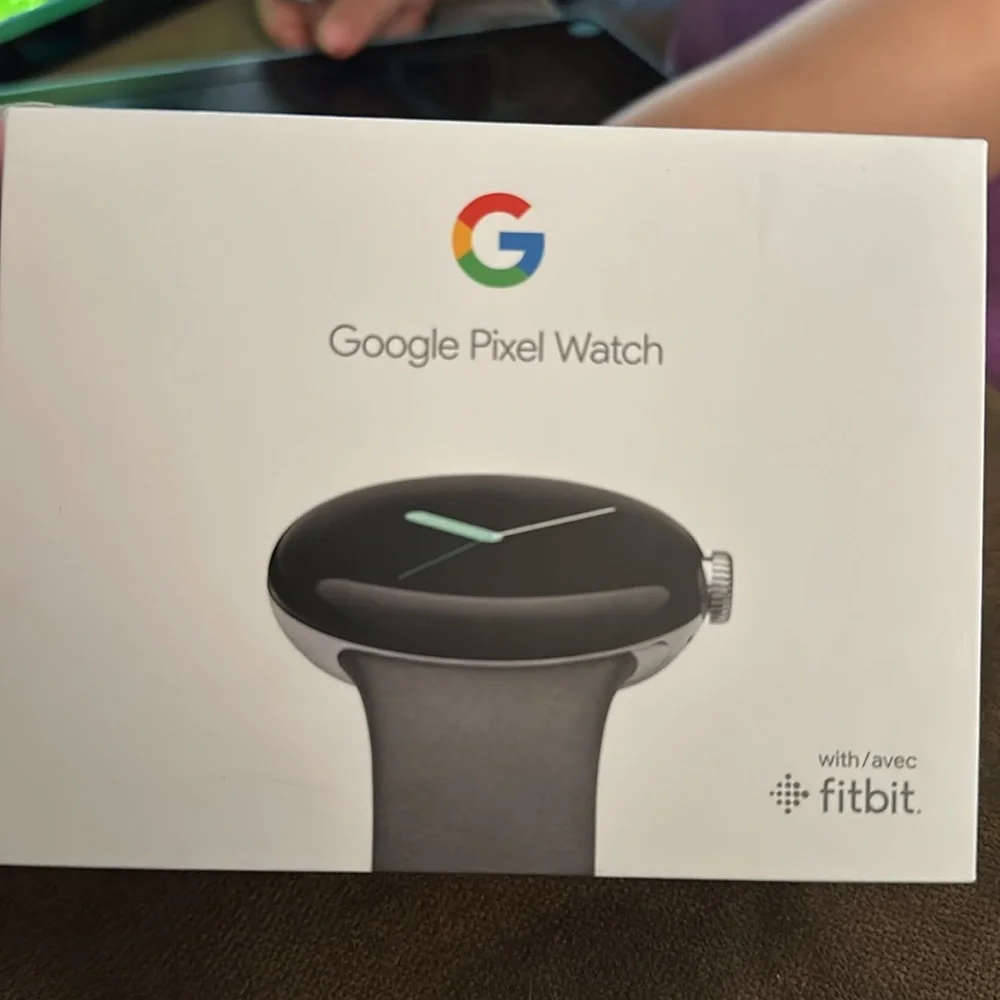 Google Pixel Watch -Silver Stainless Steel case with Charcoal Active band - WiFi